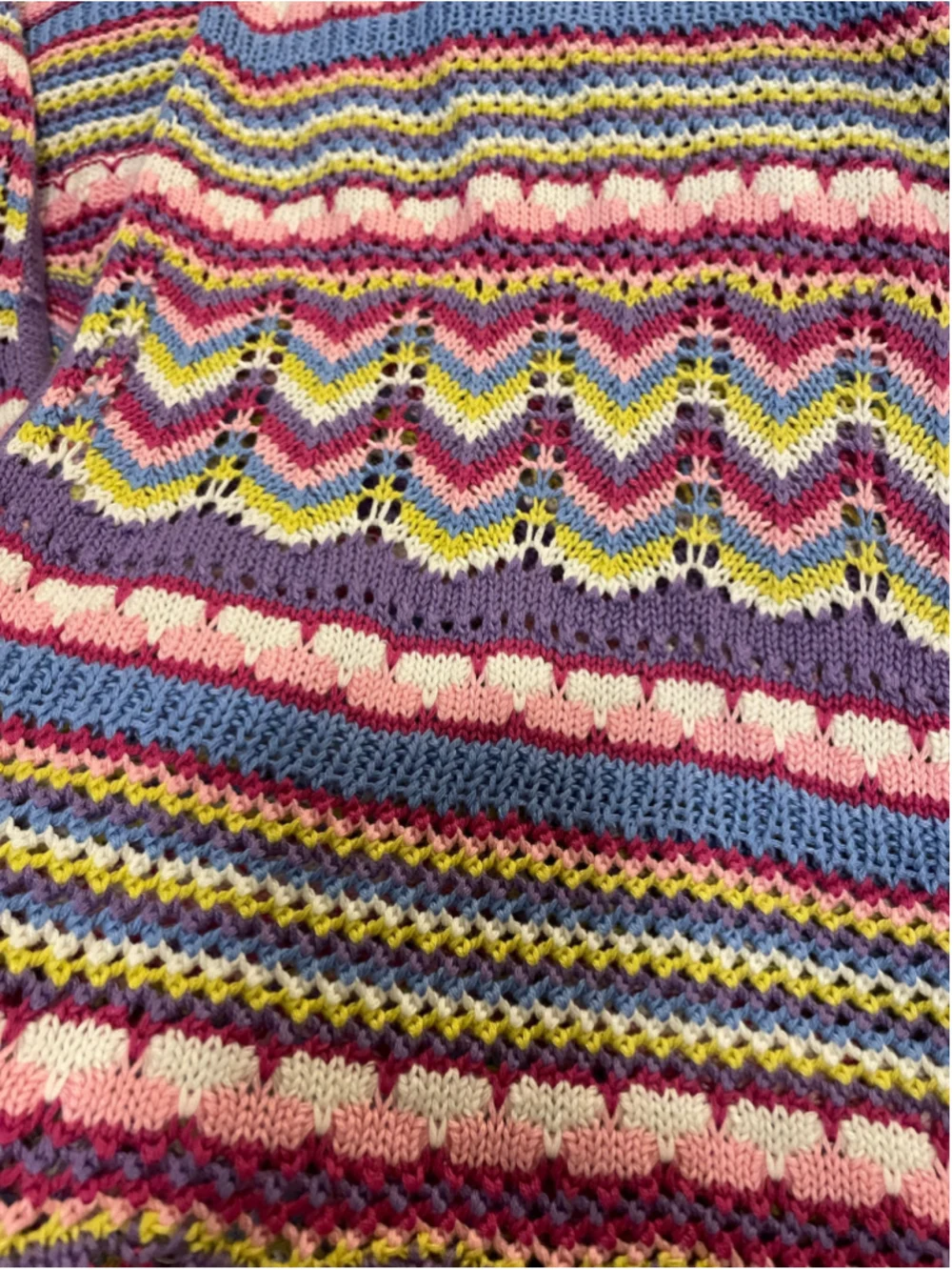 Oversized grandmacore artsy Jessica Simpson size L MChevron Knit Sweater